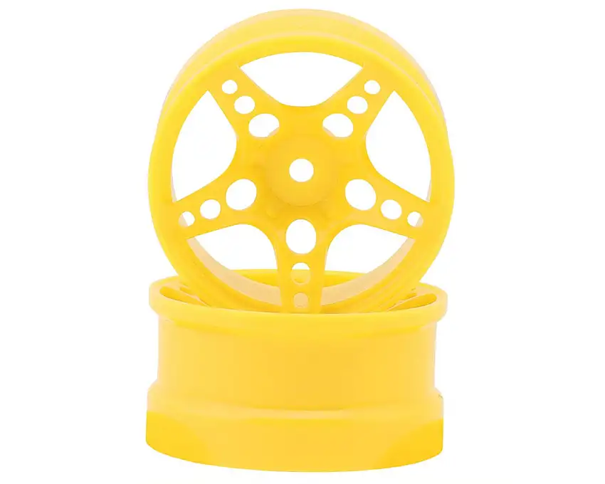 24K RC Technology 1/10 R-Fighter Drift Wheels (Yellow) (2) (6mm Offset) w/12mm Hex