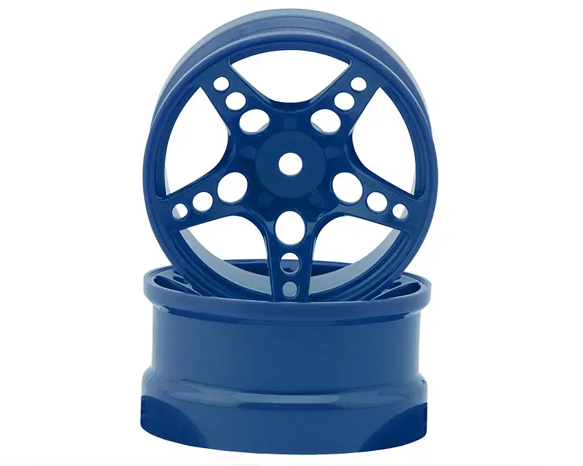 24K RC Technology 1/10 R-Fighter Drift Wheels (Blue) (2) (8mm Offset) w/12mm Hex