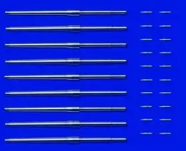 TAM-12643 Tamiya Models 1/350 46cm Metal Gun Barrels (9) & Projectiles (20)