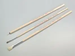 TAM-87066 Tamiya Models Modeling Horsehair Brush Set w/Wooden Handle (3)