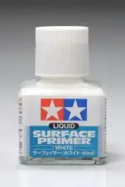 TAM-87096 Tamiya Models Liquid Surface White Primer (40ml Bottle) (6/Bx)