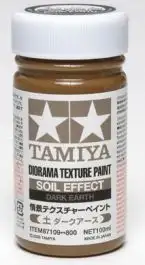 TAM-87109 Tamiya Models Diorama Texture Soil Effect Dark Earth Paint (100ml Bottle)