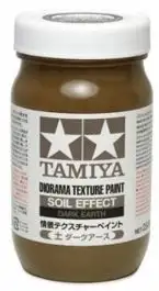 TAM-87121 Tamiya Models Diorama Texture Soil Effect Dark Earth Paint (250ml Bottle)