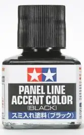 TAM-87131 Tamiya Models Black Panel Line Accent Color (40ml Bottle) (6/Bx)