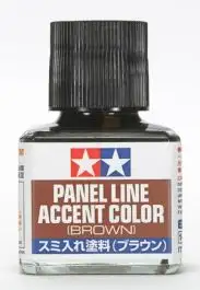TAM-87132 Tamiya Models Brown Panel Line Accent Color (40ml Bottle) (6/Bx)