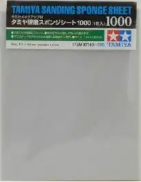 TAM-87149 Tamiya Models Sanding Sponge Sheet 4.5"x5.5" (5mm thick) 1000 Grit