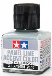 TAM-87189 Tamiya Models Light Gray Panel Line Accent Color (40ml Bottle) (6/Bx)