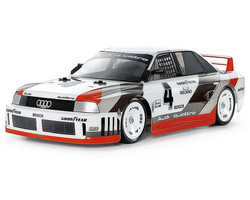 Tamiya TT-02 Audi 90 Quattro Racing 1/10 4WD Electric Touring Car Kit w/Pre-Painted Body (Red/White) (Limited Edition)
