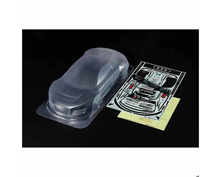 Tamiya TT-02 1/10 2008 Audi R8 LMS Touring Car Body Set (Clear)