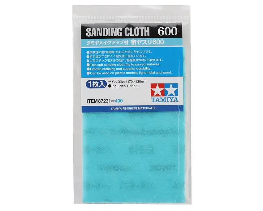Tamiya 170x130mm Sanding Cloth (600 Grit)