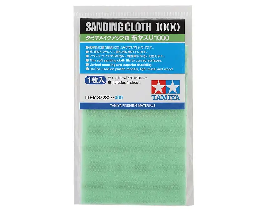 Tamiya 170x130mm Sanding Cloth (1000 Grit)