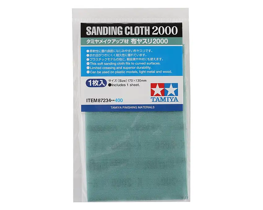 Tamiya 170x130mm Sanding Cloth (2000 Grit)