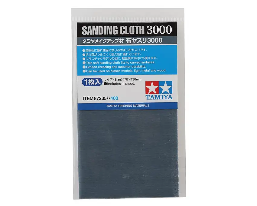 Tamiya 170x130mm Sanding Cloth (3000 Grit)