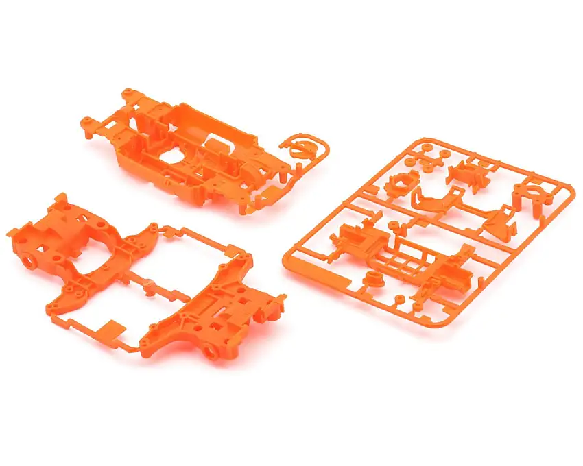 Tamiya JR Mini 4WD Station MS Chassis Set (Flo Orange)