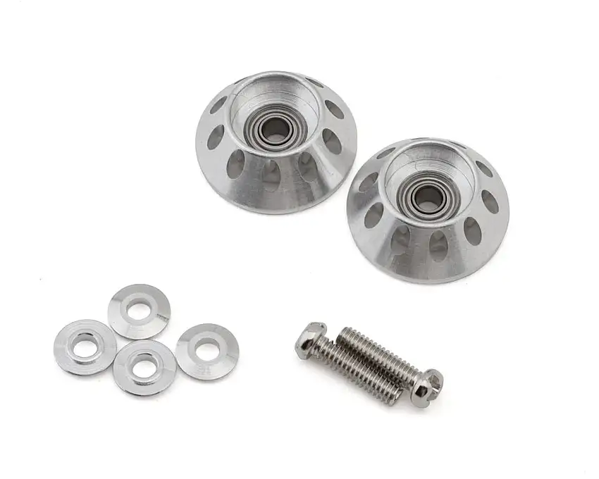 Tamiya JR HG Lightweight 13mm Tapered Aluminum Ball-Race Rollers (2)