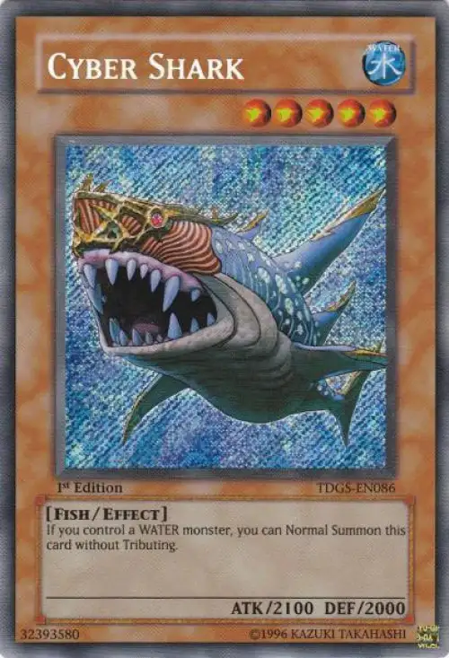 YuGiOh The Duelist Genesis Secret Rare Cyber Shark TDGS-EN086