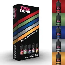 TDK-25885 Turbo Dork Metallics Starter Acrylic Paint Set (5 Colors) 22ml Bottles