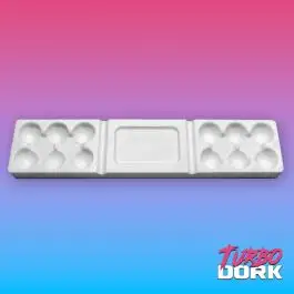 TDK-55021 Turbo Dork Large White Silicone Paint Palette 12 Wells