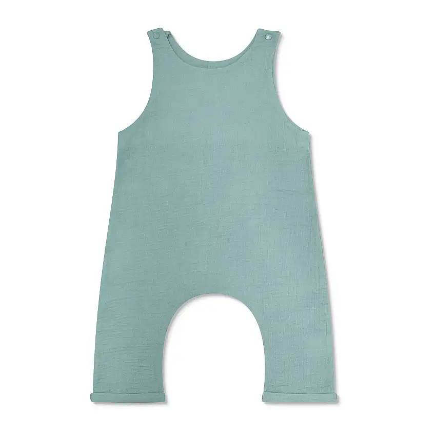 Muslin Snap Jumpsuit - Teal