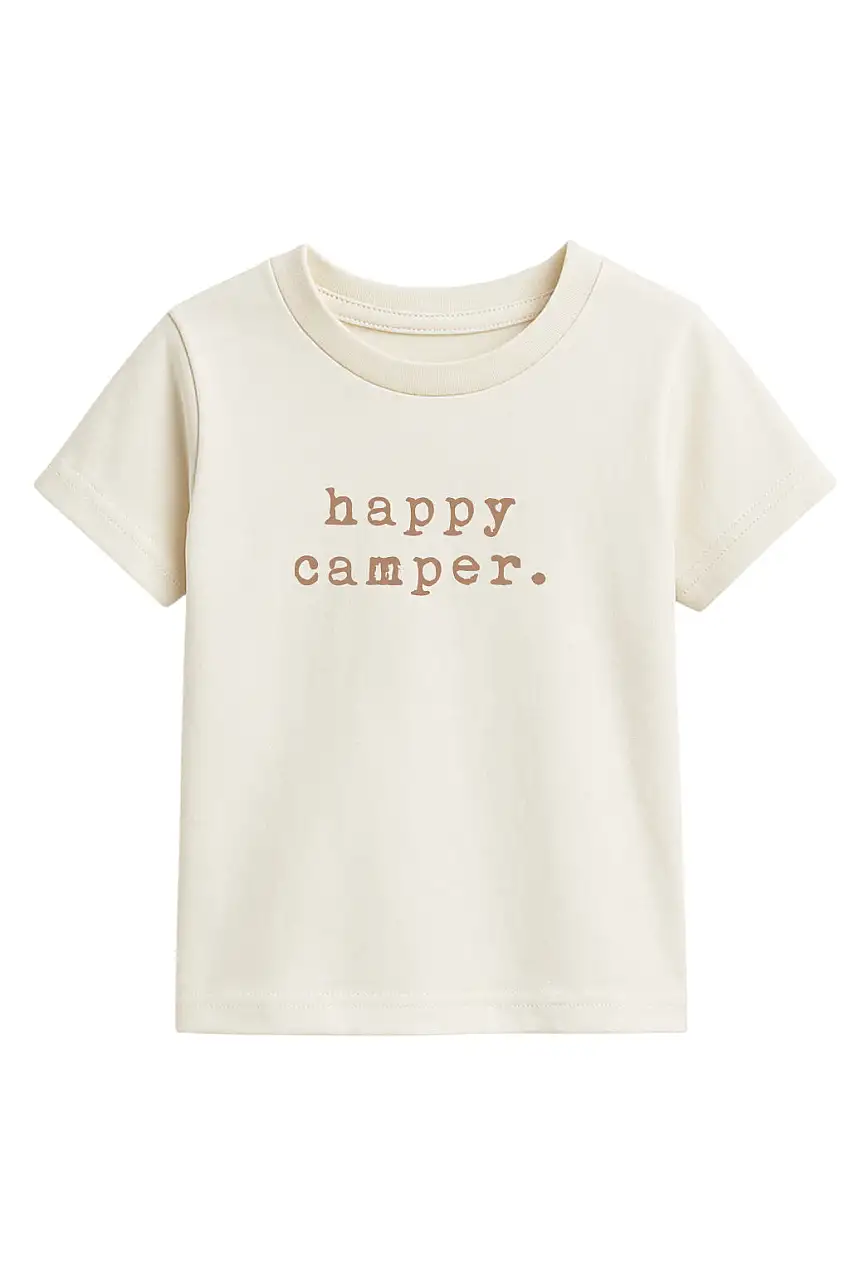 Happy Camper Clay Organic Cotton Short Sleeve Toddler T-shirt
