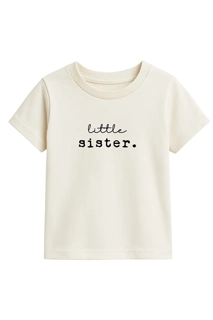 Little Sister Organic Cotton Kids T-shirt Short Sleeve