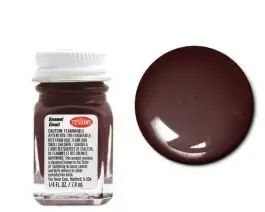 TES-1140 Testors 1/4oz. Bottle Finishing Enamel Gloss Brown (6/Bx)