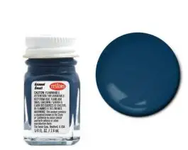 TES-1172 Testors 1/4oz. Bottle Finishing Enamel Flat Sea Blue (6/Bx)