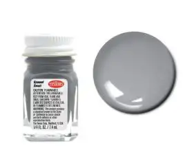 TES-1180 Testors 1/4oz. Bottle Finishing Enamel Flat Steel (6/Bx)