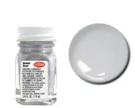 TES-1181 Testors 1/4oz. Bottle Finishing Enamel Flat Aluminum (6/Bx)