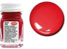 TES-1197 Testors 1/4oz. Bottle Finishing Enamel Flat Cherry (6/Bx)