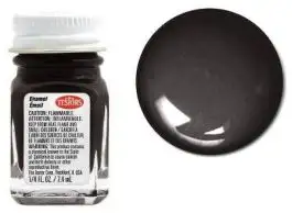 TES-1198 Testors 1/4oz. Bottle Finishing Enamel Gun Metal (6/Bx)
