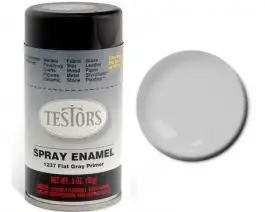 TES-1237 Testors 3oz. Spray Finishing Enamel Primer (3/Bx)