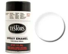 TES-1245 Testors 3oz. Spray Finishing Enamel Gloss White (3/Bx)