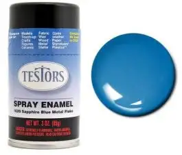 TES-1639 Testors 3oz. Spray Finishing Enamel Sapphire Blue Metal Flake (3/Bx)