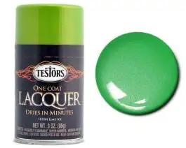 TES-1835 Testors 3oz. Spray One Coat Metallic Lacquer Lime Ice (3/Bx)