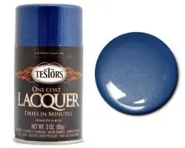 TES-1836 Testors 3oz. Spray One Coat Metallic Lacquer De Ja Blue (3/Bx)