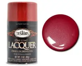 TES-1838 Testors 3oz. Spray One Coat Metallic Lacquer Mythical Maroon (3/Bx)