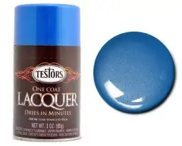 TES-1843 Testors 3oz. Spray One Coat Metallic Lacquer Star-Spangled Blue (3/Bx)