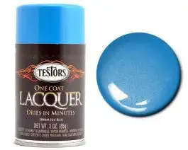 TES-1844 Testors 3oz. Spray One Coat Metallic Lacquer Icy Blue (3/Bx)