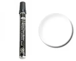 TES-2545 Testors 1/3oz. Tube Enamel Paint Marker Gloss White