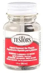 TES-281215 Testors 1oz. Bottle Plastic Cement (3/Bx)