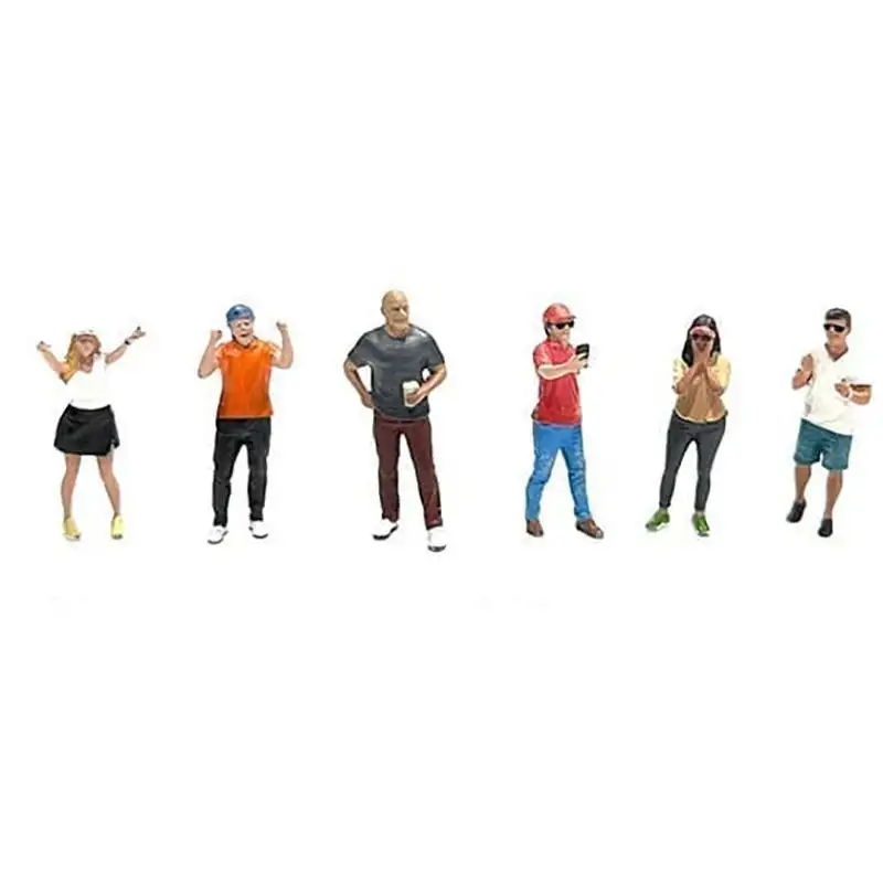 "The Fanatics" 6 piece Diecast Figure Set Limited Edition for 1/64 Scale Models by American Diorama