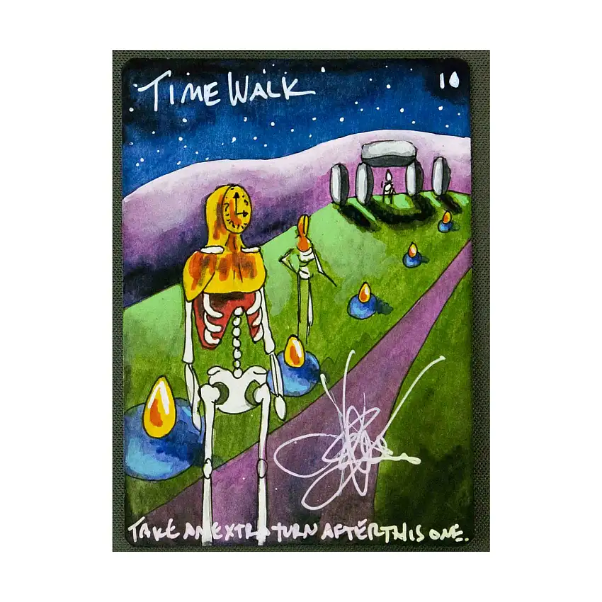 Time Walk Sketch on Blank Card