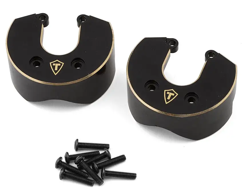 Treal Hobby Axial AXP8 Gilamon Rear Brass Counterweights (122.05g ea) (Black) (2)