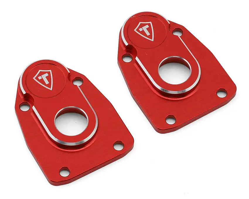 Treal Hobby Axial AXP8 Gilamon 7075 CNC-Machined Aluminum Portal Covers (Red) (2)