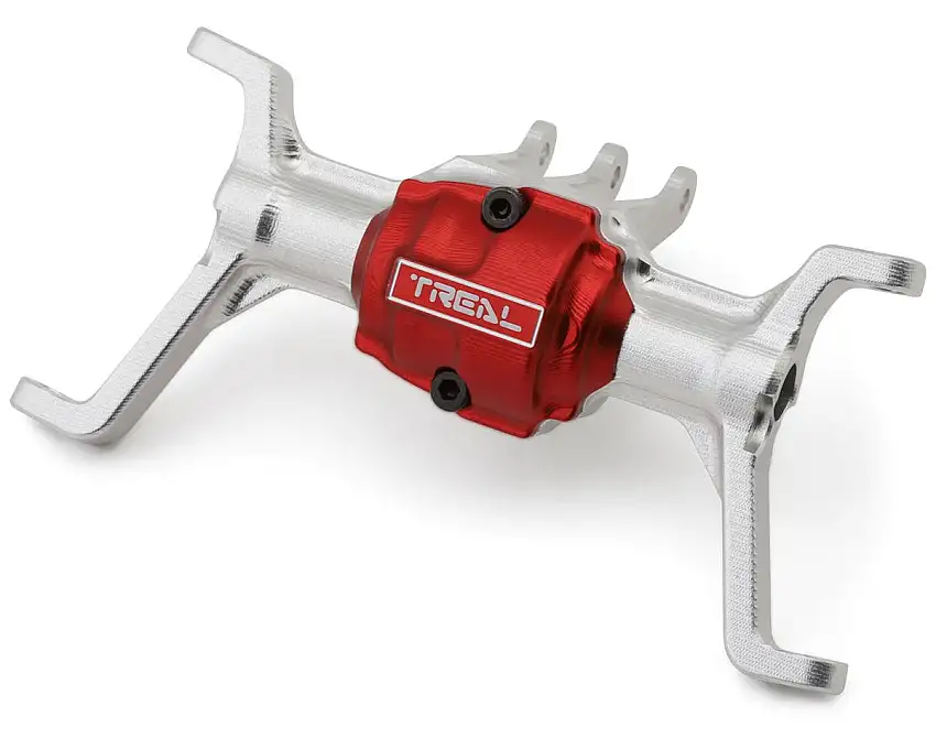 Treal Hobby Redcat Ascent-18 7075 Aluminum Front Axle Housing (Silver) w/C-Hubs