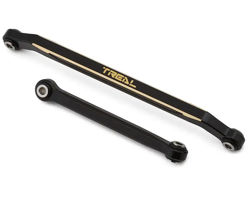 Treal Hobby Redcat Ascent-18 Brass Front Steering Link Set (Black) (2) (13.1g)