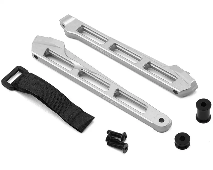 Treal Hobby Arrma Big Rock 6S BLX 7075 Aluminum Chassis Brace Set (Silver) (Front/Rear)
