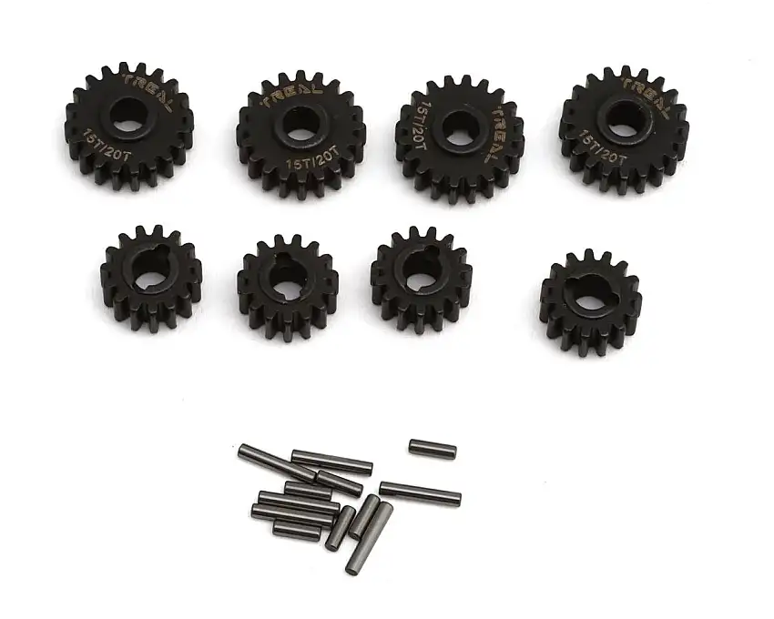 Treal Hobby FCX24 Overdrive Hardened Steel Portal Gear Set (15T/20T)