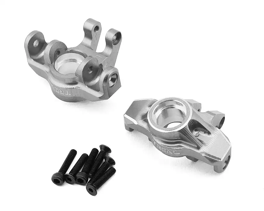 Treal Hobby Arrma Typhon/Granite Grom 7075 Aluminum Steering Knuckles (Silver) (2)